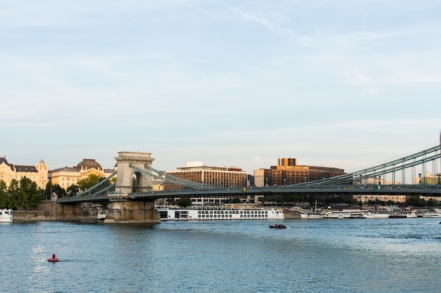 Blick auf die Donau in Budapest, Ungarn