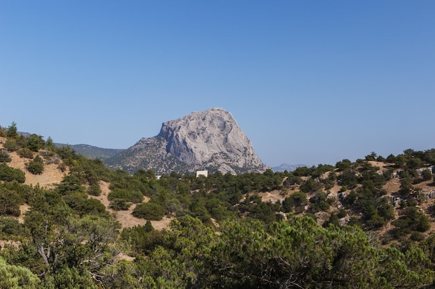 Blick auf die Felsen des Schwarzen Meeres vom Golitsyn-Pfad