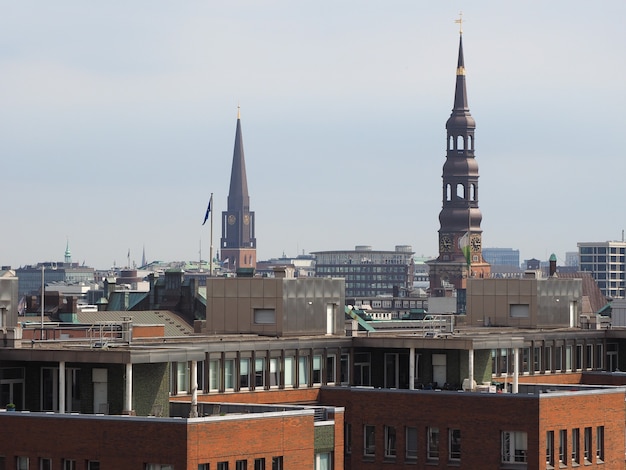 Blick auf die Hamburger Skyline