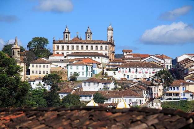 Blick auf die historische Stadt Ouro Preto, Minas Gerais, Brasilien