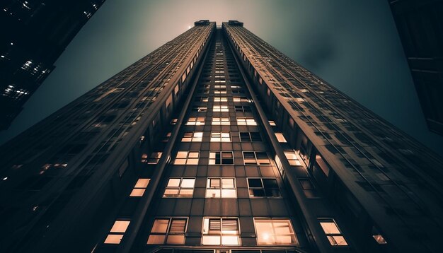 Blick auf die Innenstadt, Blick auf die Stadt, Nachtblick auf die Stadt, generative KI