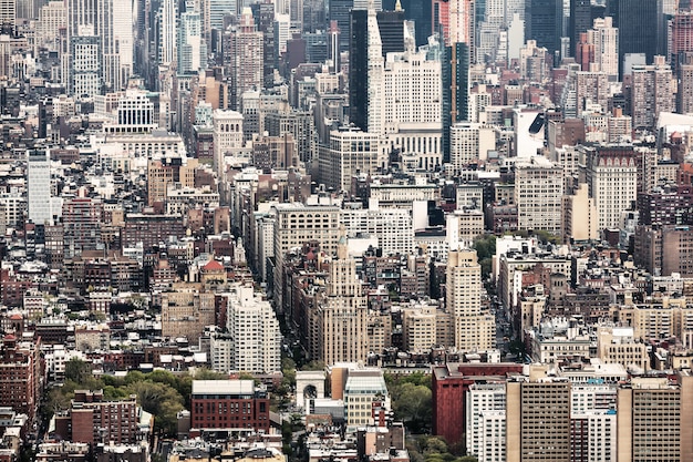 Blick auf die Innenstadt von New York City Manhattan