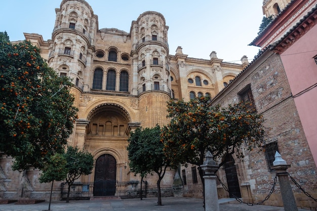 Blick auf die Kathedrale der Menschwerdung in der Stadt Malaga, Andalusien. Spanien