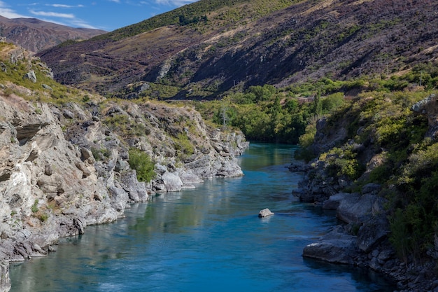 Blick auf die Kawarau River Gorge in Neuseeland