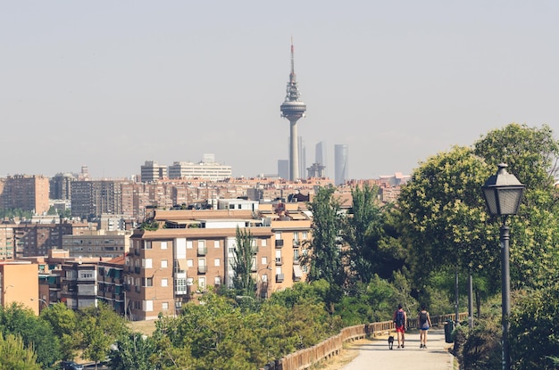 Blick auf die Madrider Skyline