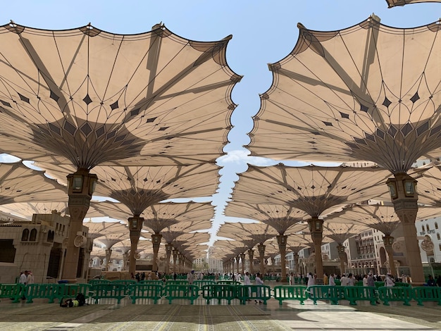 Blick auf die Masjid al-Nabawi-Moschee des Propheten