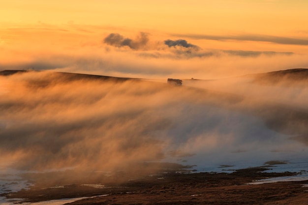 Blick auf die norwegischen Berge