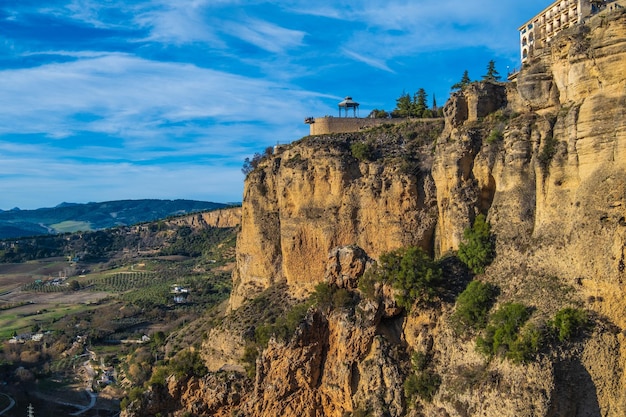 Blick auf die Schlucht der Stadt Ronda