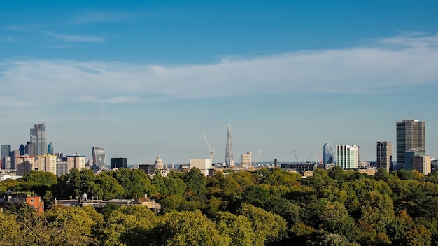 Blick auf die Skyline von London