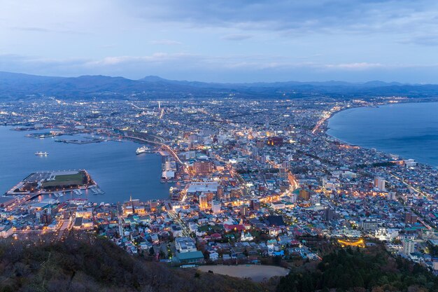 Blick auf die Stadt Hakodate