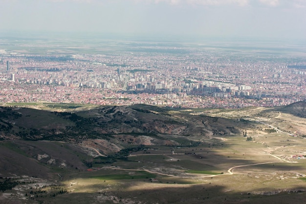 Blick auf die Stadt Konya von den Hügeln