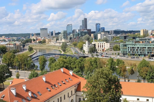 Blick auf die Stadt Vilnius vom Turm Gedemin