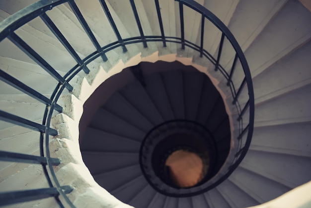 Blick auf die Wendeltreppe