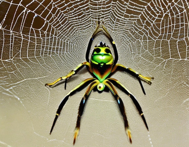 Blick auf ein wunderschönes Bild einer Spinne in hoher Auflösung