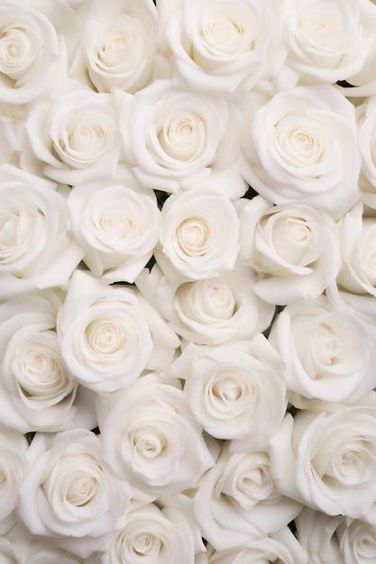Foto blick auf einen bouquet aus zarten weißen rosen in einer vase