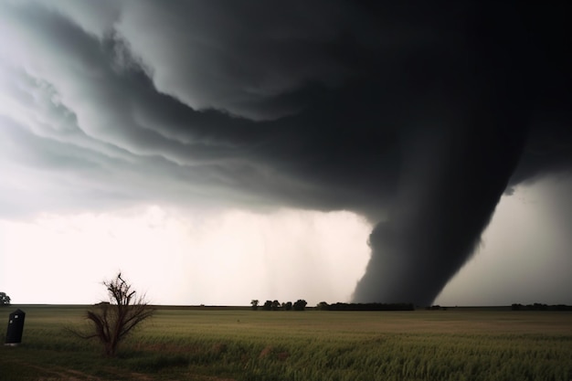 Blick auf einen großen Tornado