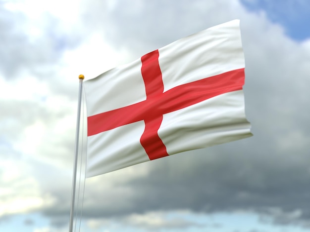 Blick auf England-Flagge im Wind