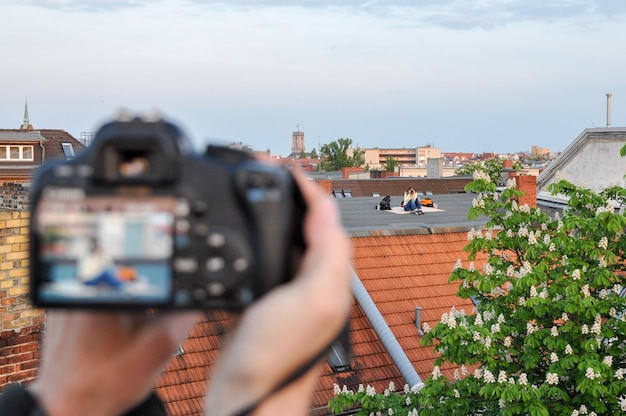 Blick auf Gebäude in der Stadt