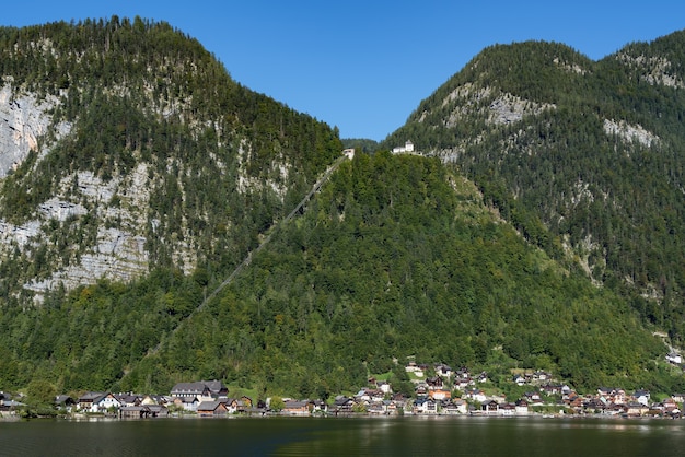 Blick auf Hallstatt vom Hallstättersee