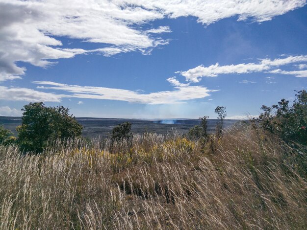 Foto blick auf kilauea gegen den himmel