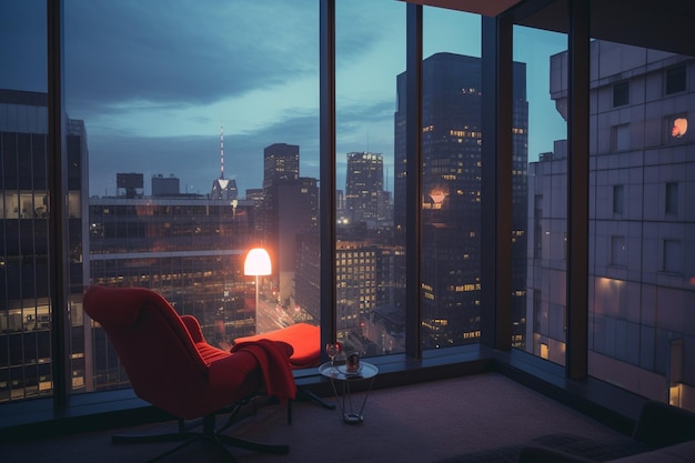 Blick auf Luxushotelzimmer