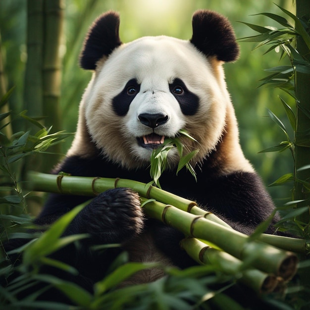 Blick auf Pandabären in der Natur