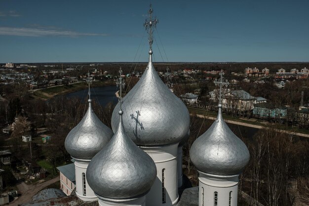 Blick auf Wologda vom Glockenturm im Kreml