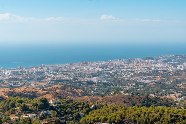 Blick vom Aussichtspunkt der Gemeinde Mijas in Malaga Andalusien