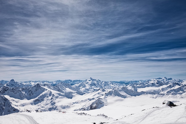 Blick vom Berg Elbrus, Bahnhof Gara-Bashi, Zuflucht der 11