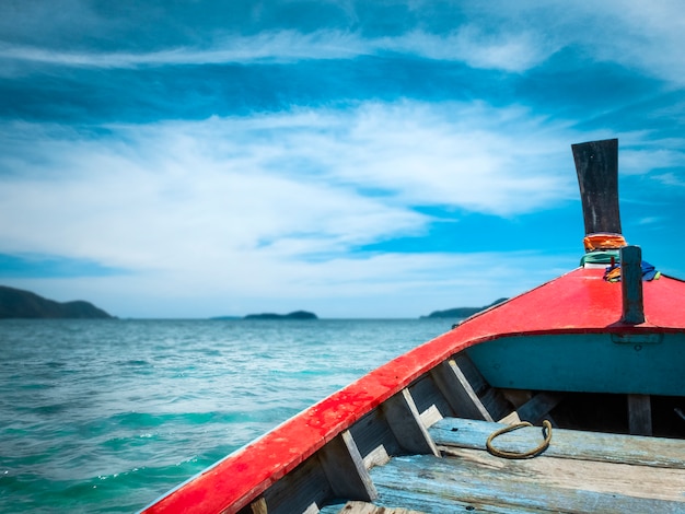 Foto blick vom boot auf das meer