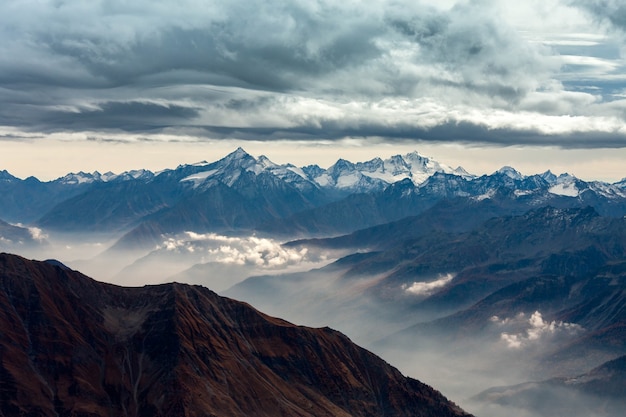 Blick vom Monte Bianco (Mont Blanc) Valle d'Aosta Italien