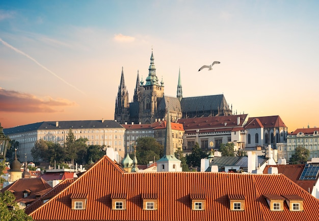 Blick von der Karlsbrücke auf die Prager Burg