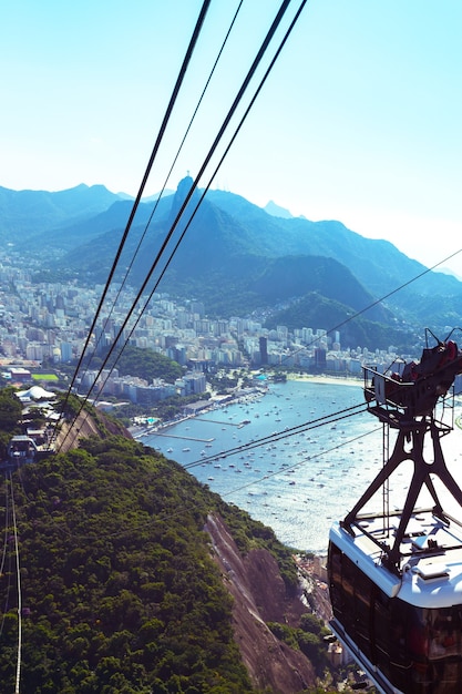 Blick von der Seilbahnstation am Zuckerhut in Rio de Janeiro, Brasilien