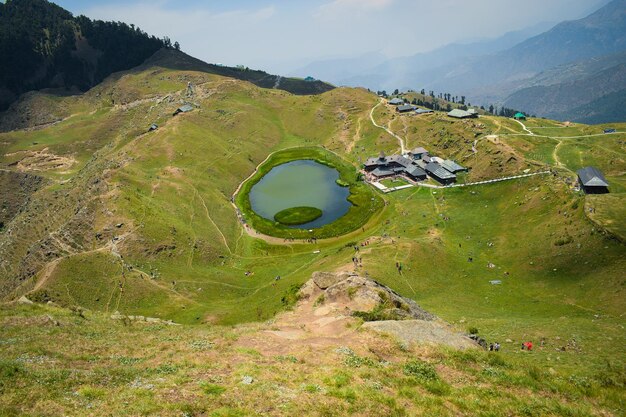 Foto blick von der spitze der berge