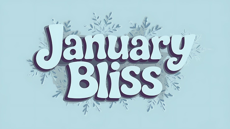 Foto bliss winter snowflakes diseño festivo de enero