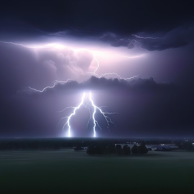 Blitz auf dem Himmel in der Nacht Gewitter Blitz auf dem Himmel Gewitter und Donner Gewitter