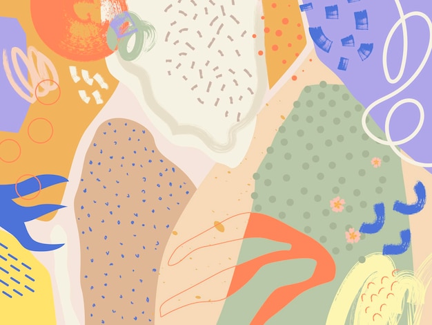 Blob abstrakte geometrische retro kreative Muster Hintergrund