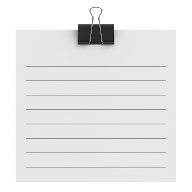 El bloc de notas 3D La ilustración 3D de la nota adhesiva