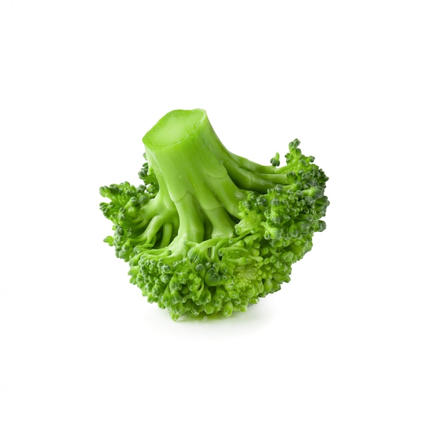 Block Kerry oder Broccoli gesundes frisches Gemüse zum Kochen isoliert auf Weiß