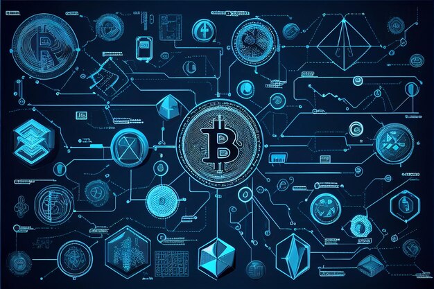 Blockchain y criptomonedas AI Generado