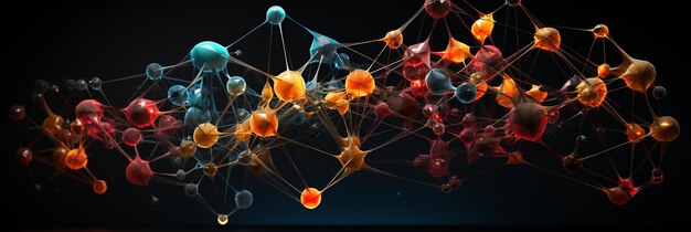 Blocknetzwerkdiagrammuniversum parallele Verbindungen 3D v 5