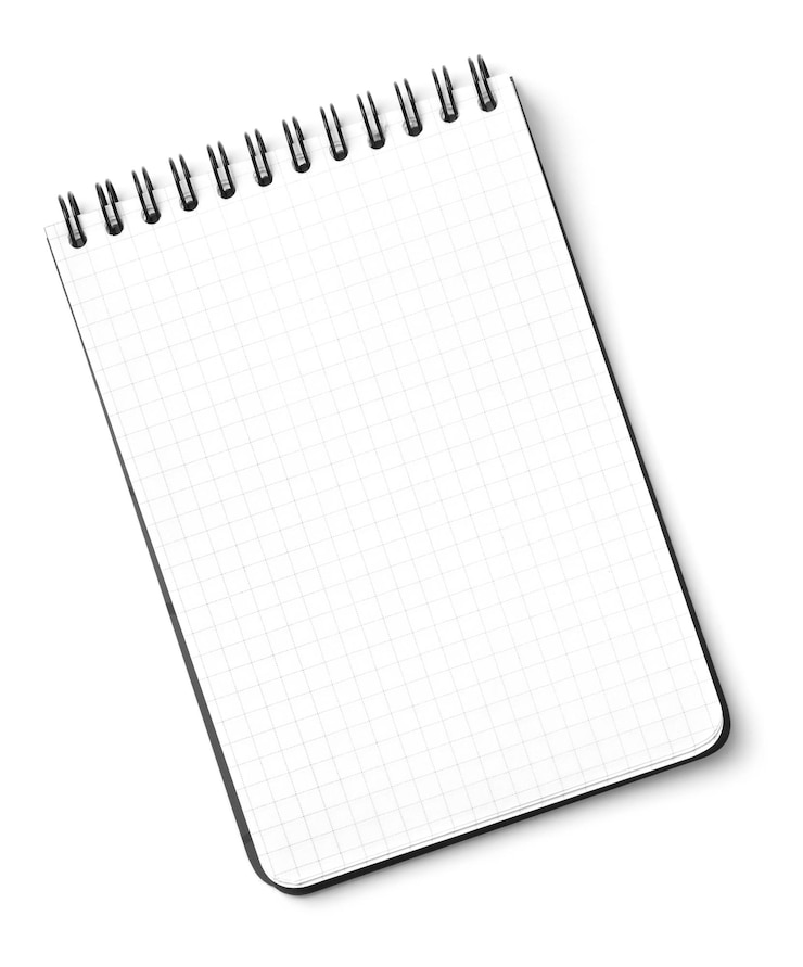 Foto bloco de notas em branco
