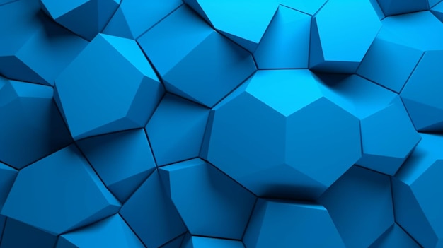 Blocos voronoi extrudados azuis abstratos fundo luz mínima limpa parede corporativa ilustração de superfície geométrica 3d deslocamento de elementos poligonais