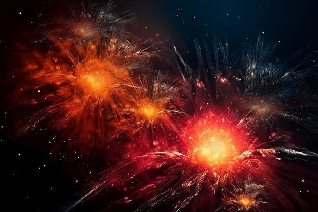 Blooming Fireworks AI-Technologie generiertes Bild