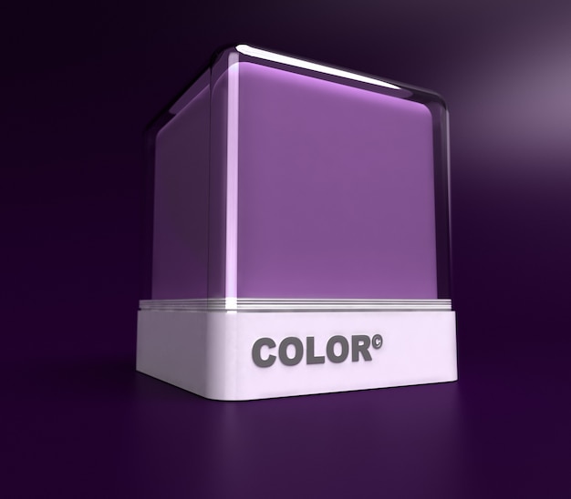 Bloque de diseño en color violeta