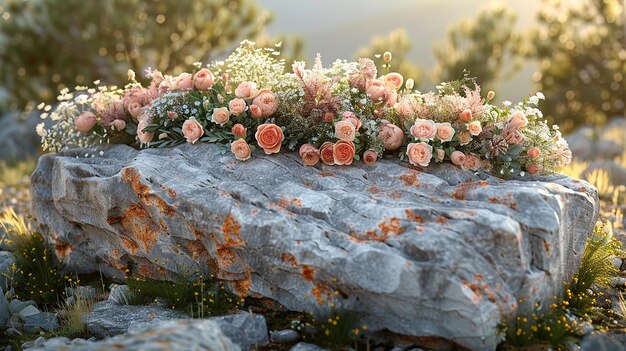 Foto bloque de piedra de travertino italiano