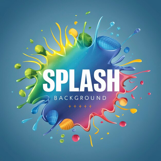 Blue colorful splash 3d fundo