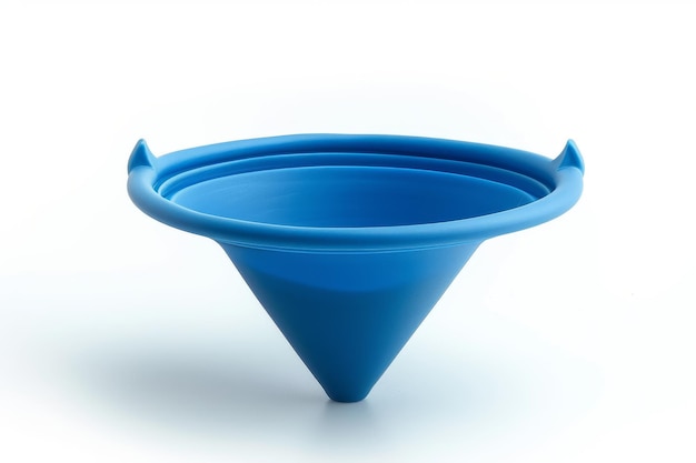 Blue Cone Shaped Bowl El cuenco es elegante y moderno con un diseño simple pero llamativo Esta imagen minimalista destaca la belleza de las formas asimétricas En PNG Transparente Claro Fondo