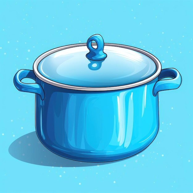 Foto blue cooking casserole azul de delícia culinária em um fundo branco