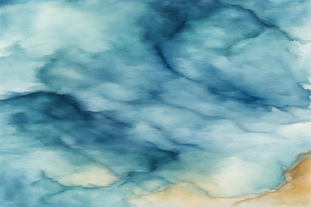 Blue Dreamscape Aquarell Textur und abstraktes Design